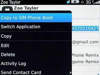 Press Copy to SIM Phone Book.
