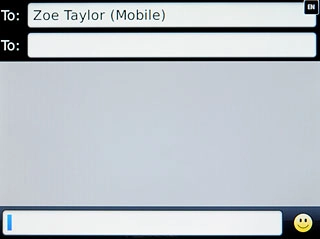 Press the text input field.Write the text for your text message.