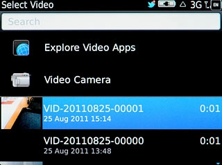 Press the required video clip.