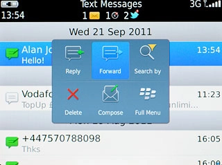 Press Forward.Key in the first letters of the required contact.Matching contacts are displayed.