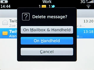 To keep a copy on the server:Press On Handheld.