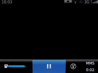 Press the pause icon to stop the video recorder.