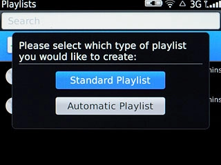 If you selected Standard Playlist in step 2: