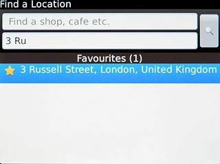 Press the required destination.