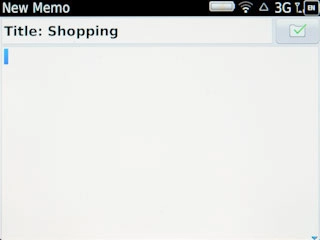 Press the text input field.Write the note.