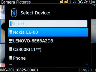 Press the required device.