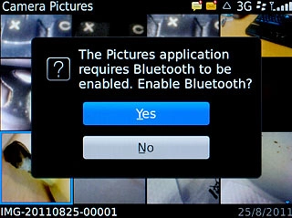 If required, press Yes to turn on Bluetooth.