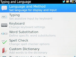 Press Language and Method.