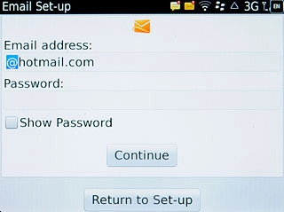 Press the field below Email address and key in your email address.