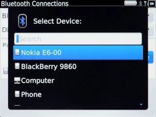 Press the required device.