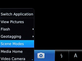 Press Scene Modes.