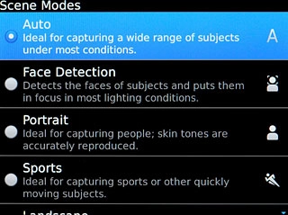 Press the required setting.