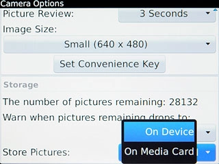 Press On Device or On Media Card.