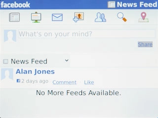 Key in the required status update and press Share.
