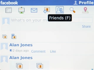 Press the friends icon.