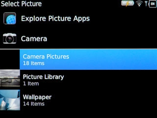 To upload a saved picture:Press the required folder.