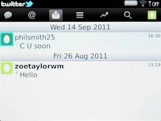 Press the required message.