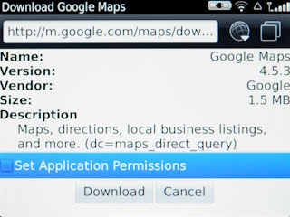 Press Set Application Permissions to turn on the function.
