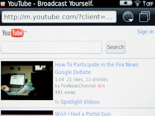 You can now use the application.Please note that YouTube isn't part of the original application package and therefore only a general description is given here.You have a number of options, such as:Search for video clipsSearch for video clips in a categoryIf you have a YouTube account and you log on, you can also:Upload video clipsShare video clipsCreate playlistsRate video clips