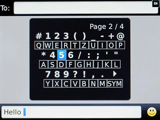Highlight the required number or the required symbol and press the Navigation key.