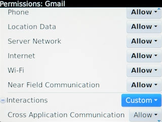 Press the drop down list next to Interactions.