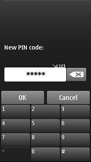 Key in a new four-digit PIN and press OK.