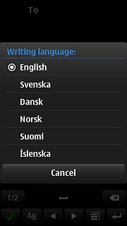 Press the required language.