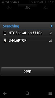 Press the required Bluetooth device.