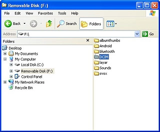 Go to the required folder in your computer's file system.