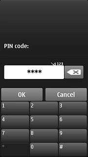Key in your PIN and press OK.