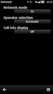 Press Network mode.