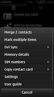 Press Merge 2 contacts.