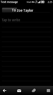 Press the text input field.Write the text for your picture message.
