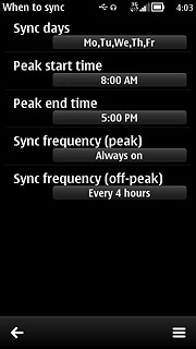 Press Sync frequency (peak).