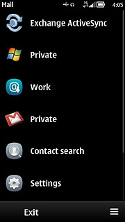 Press the required email account.