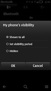 Press Shown to all, Set visibility period or Hidden.