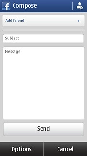 Press the text input field and write the required message.