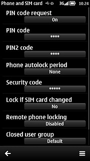 Press Security code.