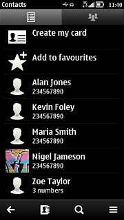 Press the new contact icon.