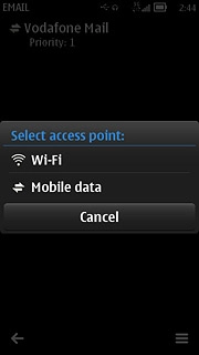 Press Mobile data.