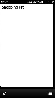 Press the confirm icon.