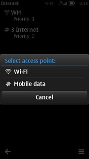Press Mobile data.