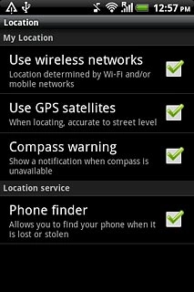 When the box next to the menu item is ticked (V), the function is turned on.