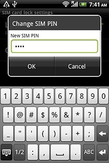 Key in a new four-digit PIN and press OK.