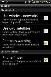 Press Use wireless networks to turn the function on or off.