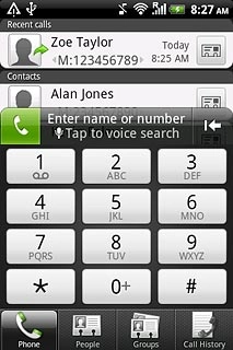 Press and hold 1 to call voicemail.