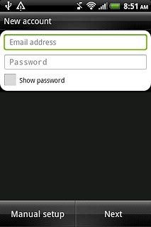 Press Email address and key in your Vodafone email address.