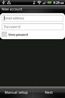 Press Password and key in the password for your email account at your email provider.
