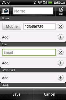 Press Email and key in the required email address.
