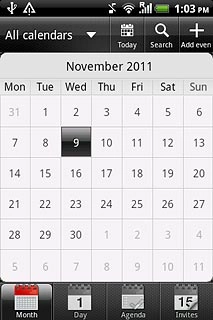 To go to the current date:Press Today.